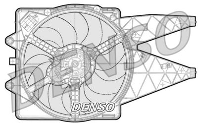Вентилятор, охлаждение двигателя DENSO DER09091 для ABARTH GRANDE