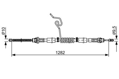 BOSCH 1 987 482 462 Трос ручного тормоза для FORD TRANSIT Автобус (FD_ _, FB_ _, FS_ _, FZ_ _, FC_ _)