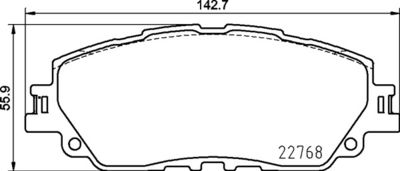 Комплект тормозных колодок, дисковый тормоз BREMBO P 83 172 для TOYOTA C-HR