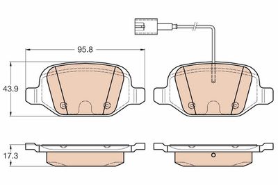 Brake Pad Set, disc brake GDB1985