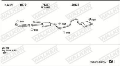 ABGASANLAGE WALKER FOK015492AA