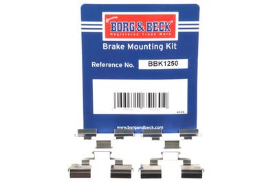комплект принадлежности, дискови накладки BORG & BECK BBK1250