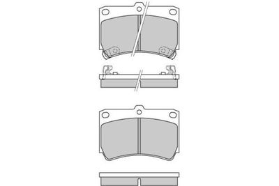 Комплект тормозных колодок, дисковый тормоз E.T.F. 12-0489 для KIA PRIDE