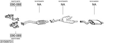 Изпускателна система BOSAL SYS00731