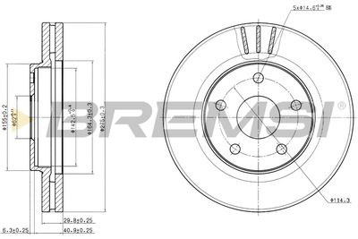 BREMSI CD7859V Тормозные диски для TOYOTA MR2 II (SW2_) 2.0 16V (SW20_)