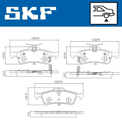 Brake Pad Set, disc brake VKBP 90401 A