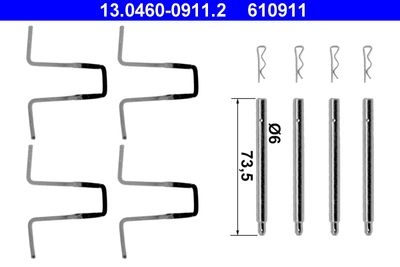Комплектующие, колодки дискового тормоза ATE 13.0460-0911.2 для MERCEDES-BENZ /8