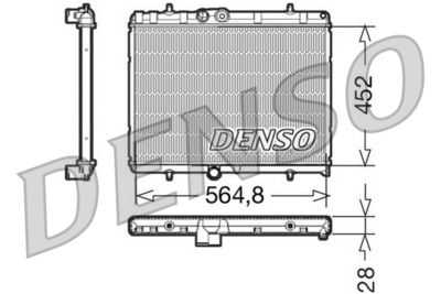 Радиатор, охлаждение двигателя DENSO DRM21057 для PEUGEOT 407