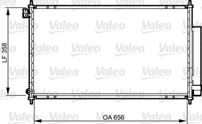 VALEO 814159 Радіатор кондиціонера для HONDA (Хонда)