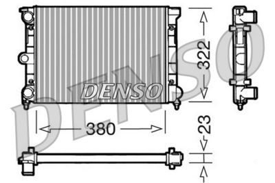 Радиатор, охлаждение двигателя DENSO DRM32032 для VW SANTANA