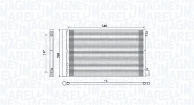 MAGNETI MARELLI 350203779000 Радиатор кондиционера  для OPEL INSIGNIA (Опель Инсигниа)