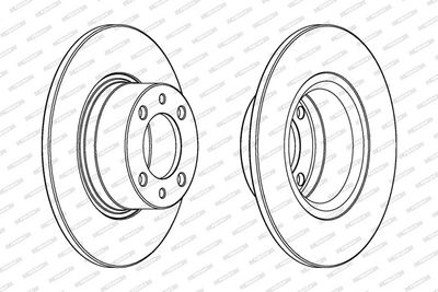 Remschijf set (2 stuks) Voor Links/Rechts past: MERCEDES A (W168) 1.4-1.9 07.97-08.04