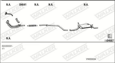 Изпускателна система WALKER VW20034