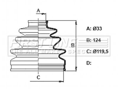 Bellow, drive shaft FIRST LINE FCB6328