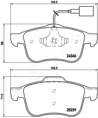 Brake Pad Set, disc brake 50-00-0247