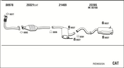 Układ wydechowy WALKER RE96023A