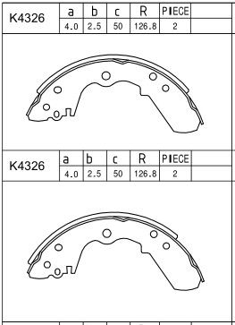 Комплект тормозных колодок ASIMCO K4326 для OPEL FRONTERA