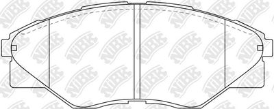 NiBK PN1802 Тормозные колодки и сигнализаторы для TOYOTA HILUX VII Пикап (_N1_, _N2_, _N3_) 2.5 D-4D (KUN15_)