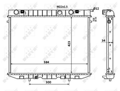 Radiator, engine cooling 509532