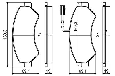 SET PLACUTE FRANA FRANA DISC BOSCH 0986494799 6