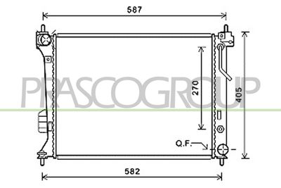 Радиатор, охлаждение двигателя PRASCO HN200R003 для HYUNDAI i20