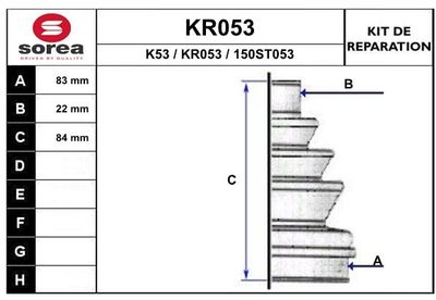 EAI KR053 Пыльник шруса  для SUBARU IMPREZA (Субару Импреза)