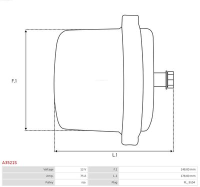 Alternator A3521S