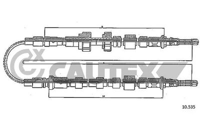 Тросик, cтояночный тормоз CAUTEX 087211 для FORD ORION