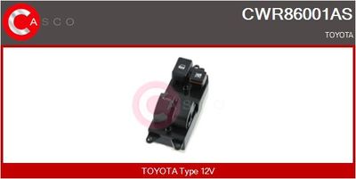 Выключатель, стеклолодъемник CASCO CWR86001AS для TOYOTA PASEO