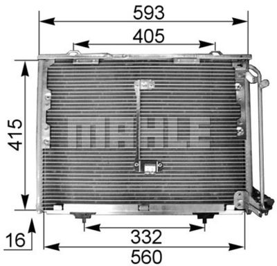 Конденсатор, кондиционер MAHLE AC 168 001S для FIAT UNO