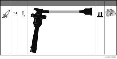 Zestaw przewodów zapłonowych HERTH+BUSS JAKOPARTS J5385006