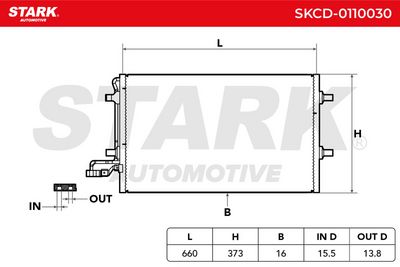 кондензатор, климатизация STARK SKCD-0110030
