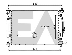 Радиатор, охлаждение двигателя EACLIMA 31R28105 для HYUNDAI ELANTRA