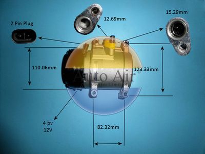 Compressor, air conditioning Auto Air Gloucester 14-0189P