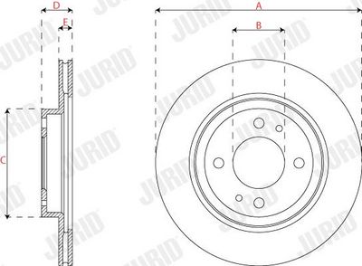 BREMSSCHEIBE JURID 563312JC 2