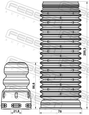 Dust Cover Kit, shock absorber ADSHB-Q3F-KIT