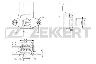 Расходомер воздуха ZEKKERT SE-2007 для DODGE CHALLENGER