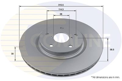 COMLINE ADC5036V Гальмівні диски 