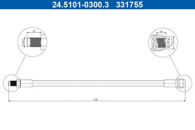 Bromsslang ATE 24.5101-0300.3