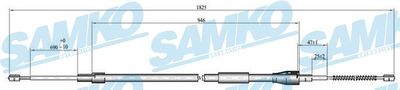 Тросик, cтояночный тормоз SAMKO C0815B для SKODA ROOMSTER