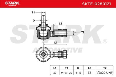 накрайник на напречна кормилна щанга STARK SKTE-0280121