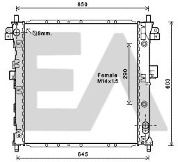 EACLIMA 31R20054 Радиатор охлаждения двигателя EACLIMA для SSANGYONG KYRON