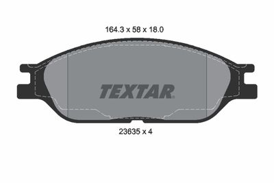 Комплект тормозных колодок, дисковый тормоз TEXTAR 2363501 для FORD USA WINDSTAR