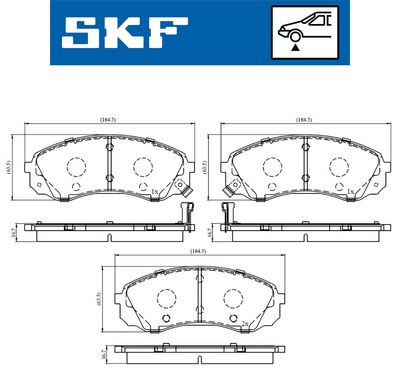 Brake Pad Set, disc brake VKBP 80454 A