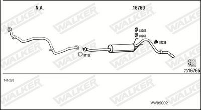 Изпускателна система WALKER VW85002