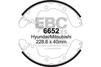 Комплект тормозных колодок EBC Brakes 6652 для MITSUBISHI SPACE