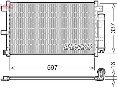 Конденсатор, кондиционер DENSO DCN44001 для MAZDA MX-5