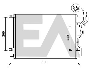 Конденсатор, кондиционер EACLIMA 30C28042 для HYUNDAI i40
