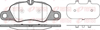 Комплект тормозных колодок, дисковый тормоз REMSA 1366.00 для PORSCHE CAYMAN