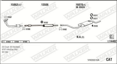 Изпускателна система WALKER VW20510A